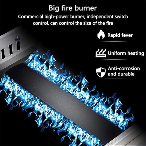 High-Volume Commercial Gas Fryer - Stainless Steel Dual Tank for Perfect Fried Chicken & Potato Chips - Heavy-Duty Performance & Easy Cleaning