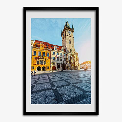 Tableau photo Prague cadre MDF 50x70 cm Tulup pour décoration murale de chambre