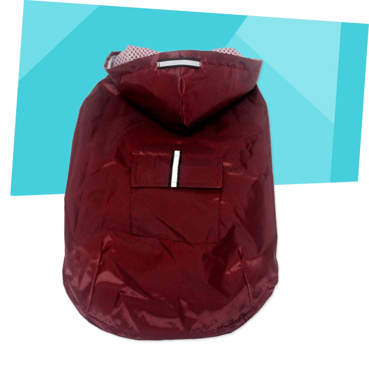 ABOOFAN 3pièces Manteau De Pluie Réfléchissant pour Chiens Et Petits Imperméable Poncho avec Capuche Ajustable Rouge