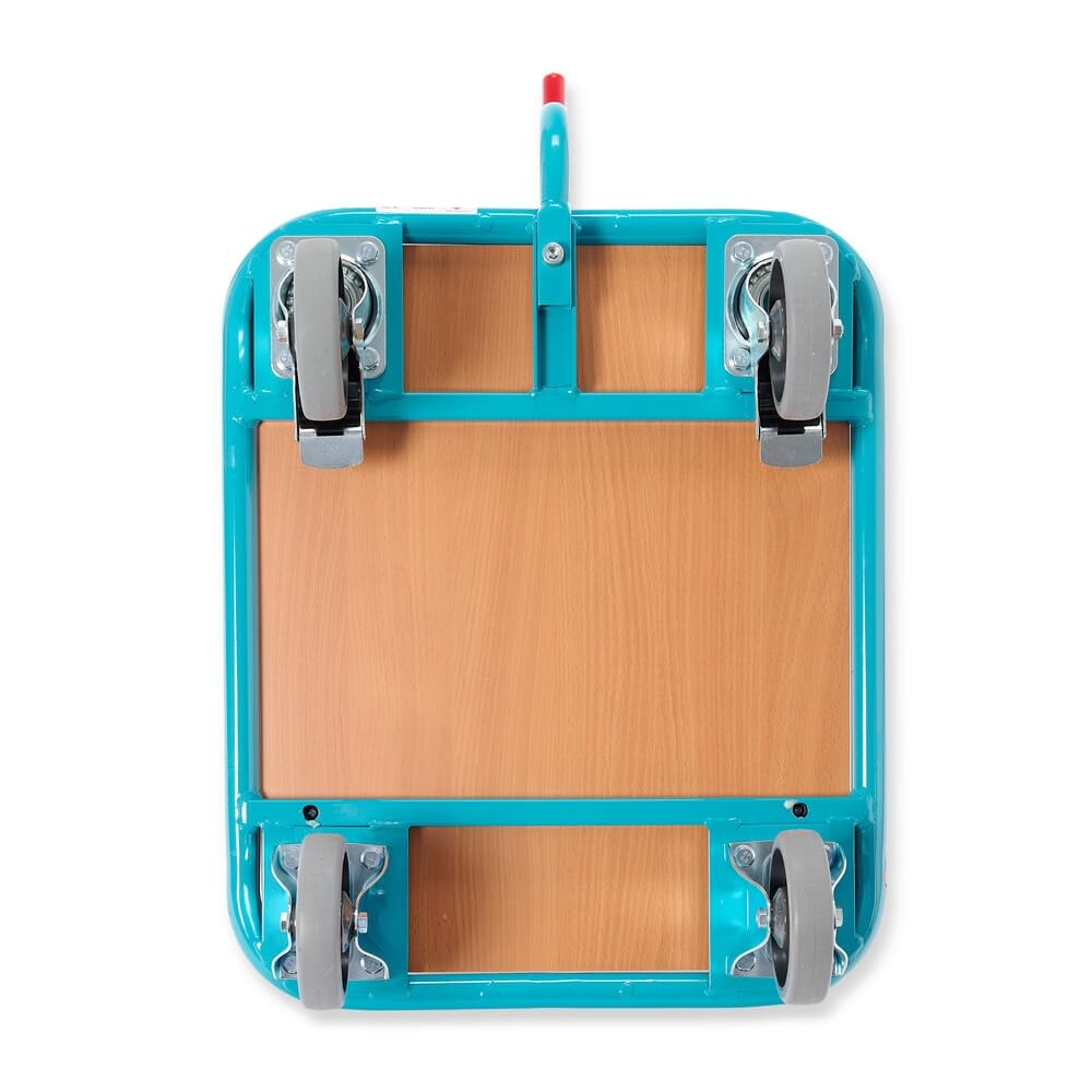 Ameise Griffroller | 250 kg Tragkraft | HxBxT 87,4 x 50 x 60,5 cm | demontierbarer Griff | 4 TPE-Rollen | stabiles Stahlgestell | stoß- und Kratzfest | bodenschonend | Schiebewagen | Transporthilfe