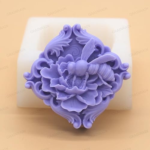 Miniatura 5 de Molde de silicona para bombas de baño, molde para hacer jabón, hecho a mano, manualidades, cera de resina, yeso, arcilla, molde de abeja (11124)