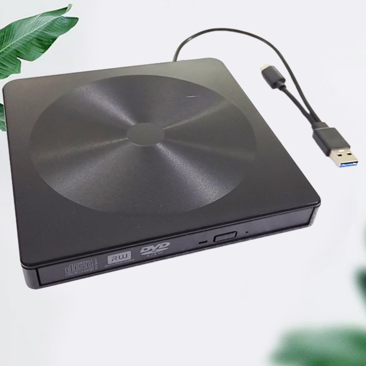 Masterizzatore Dvd Esterno Typec USB 3.0+typec per Laptop | Abs Nero, 4mb, Design Classico, Uso Semplice e Struttura Ultraleggera per Desktop