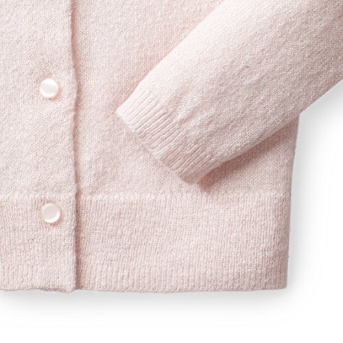 Image of Hope & Henry Girls' Long Sleeve Fancy Cardigan Sweater with Stripe Trim