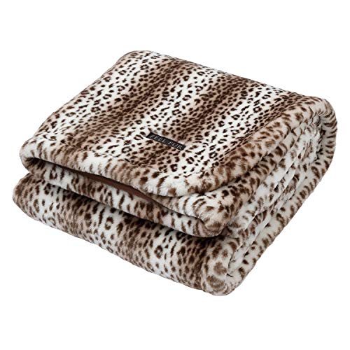西川 リビング 毛布 シングル ヒョウ柄 レオパード柄 日本製 やわらか 厚手 あたたかい 静電気防止 ふわふわ 洗える フィールファー ブラウン 201007770