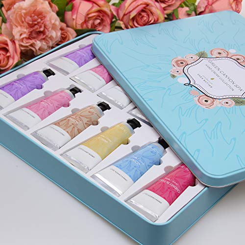Hand Cream Gift Set, Shea Butter Hand Cream for Women Gift Set, Moisturizing Hand Lotion for Dry Hands Best Birthday/Holiday Gift for Her, Pack of 12 with Travel size, 1.0 oz Tube - Thumbnail 3