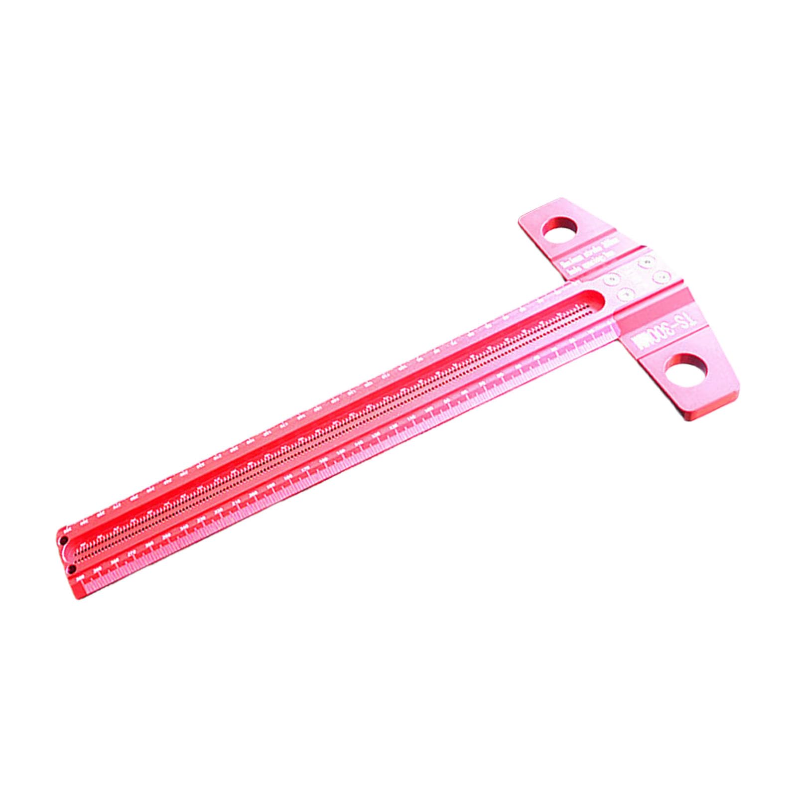 Pxzh 300Mm Woodworking Scriber Marking Gauge Out Hole Scribing Ruler Measuring Tool Marking T Ruler Aluminum Lightweight Measure