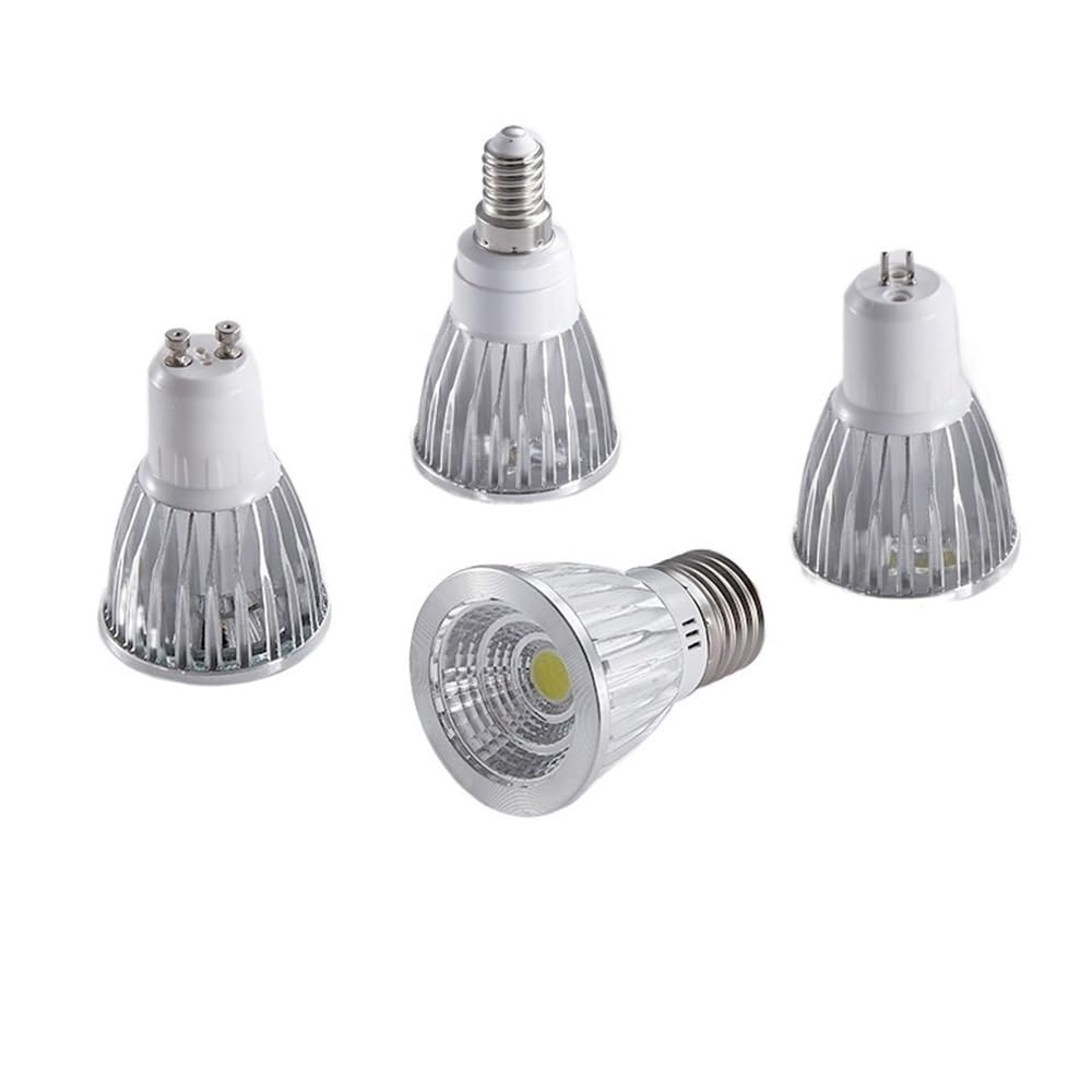 Bombillas para el hogar, 20 Unidades/Lote, Foco LED, CA 85-265 V, GU10/G5.3/E27, lámpara de Rosca COB, Foco de Aluminio, lámpara para el hogar.