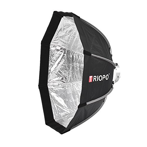Andoer 65cm Foldable 8-Pole Octagon Softbox with Soft Cloth Carrying Bag Bowens Mount for Studio Strobe Flash Light