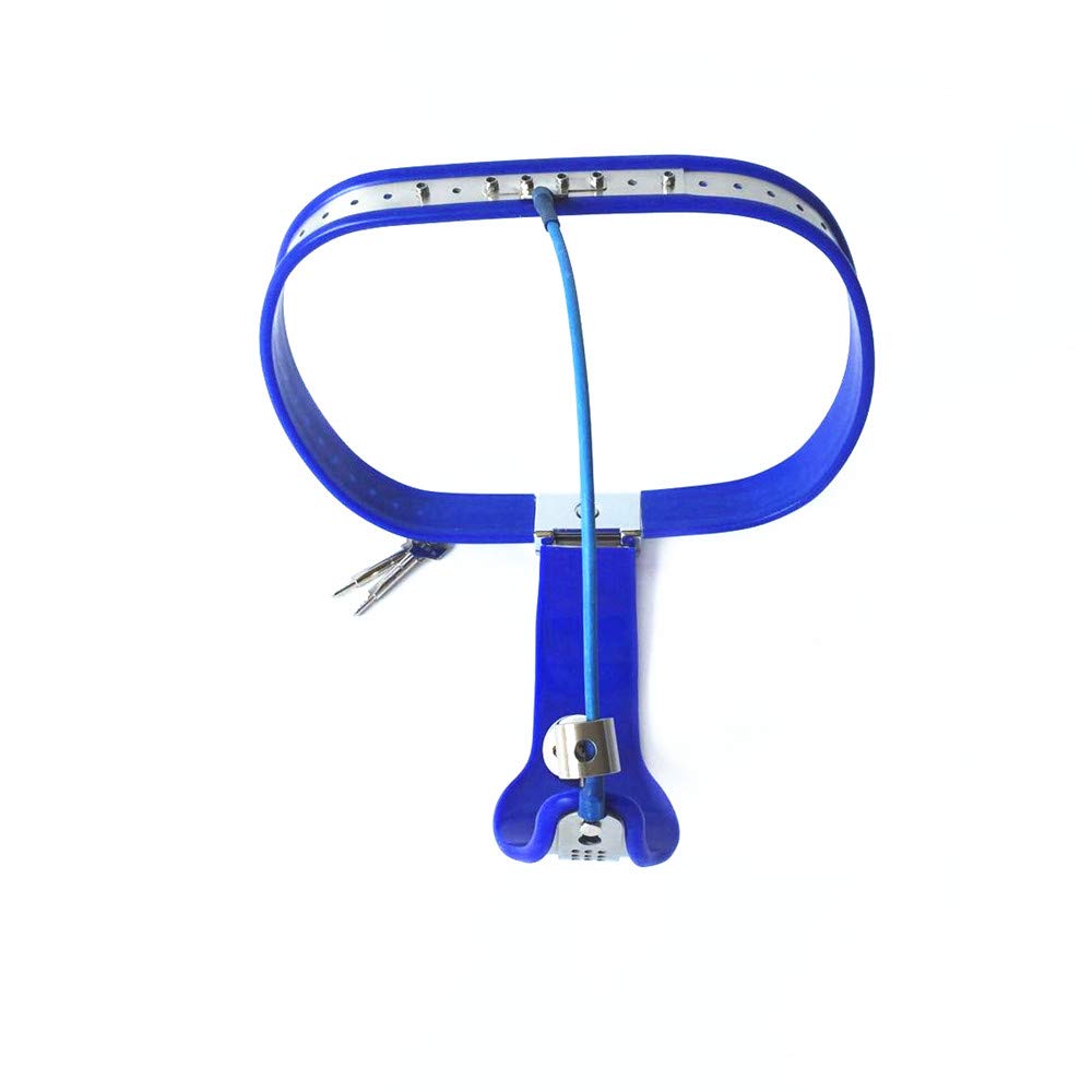 BDSM Cintura di castità invisibile in acciaio inossidabile Donna con metallo 4 sfere Plug anale Tipo T Castità Bondage Mutandine Intimo Cintura di castità Giocattoli sessuali for donne(Blue Bla