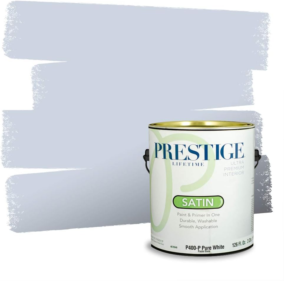 PRESTIGE Paints Exterior Paint and Primer In One, 1-Gallon, Semi-Gloss, Comparable Match of Behr* Key Largo*