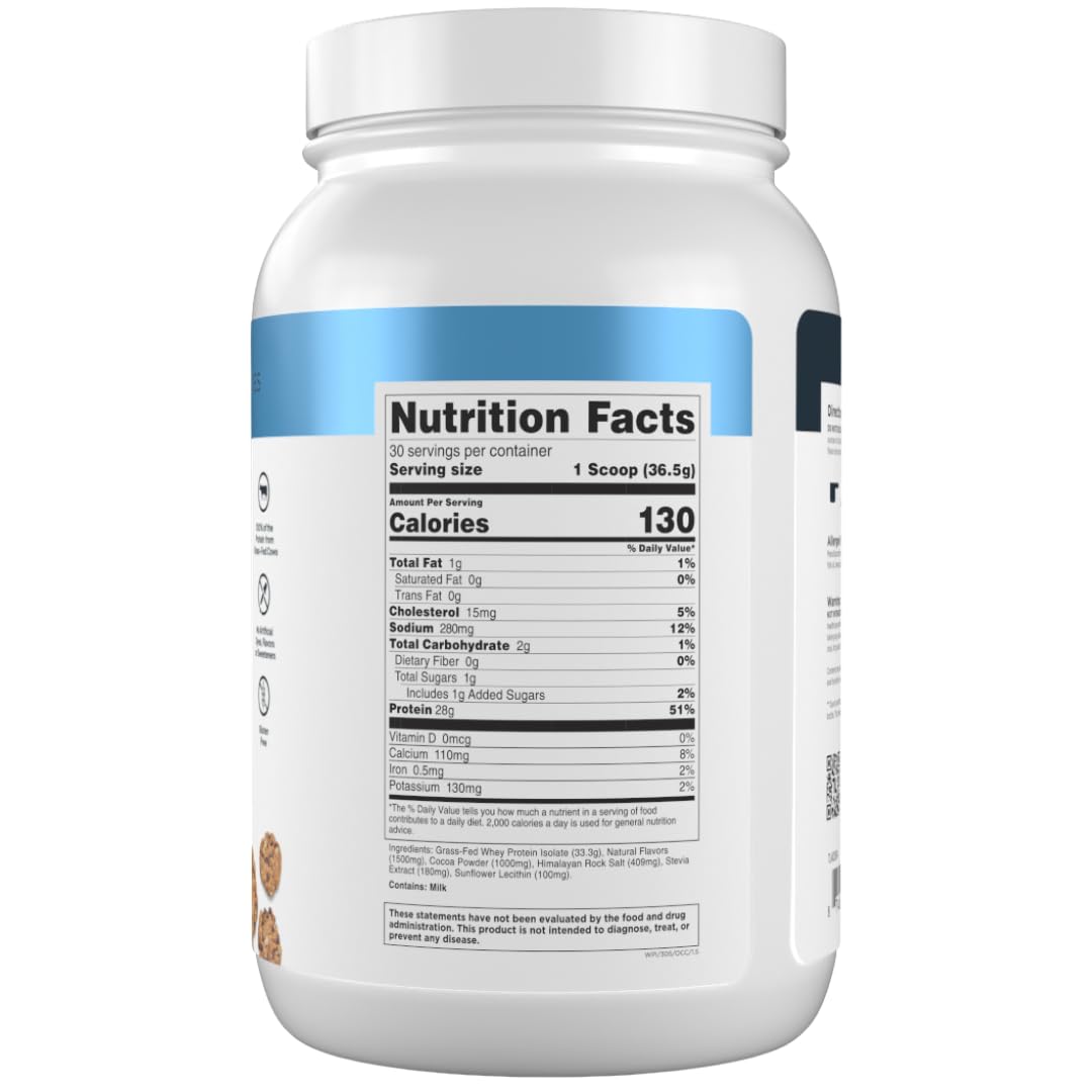Transparent Labs Whey Protein Isolate - 30 Servings, Oatmeal Chocolate Chip — Amazon image 8