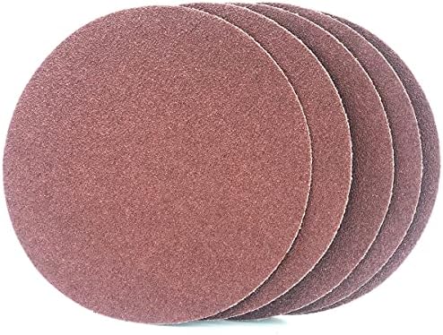 FEIHU 30 sztuk krążków samoprzylepnych czerwone Ø 250 mm ziarnistość po 5 x P60, P80, P120, P180, P240, P320do szlifierek taśmowych| szlifierki talerzowe | papier ścierny talerzowy (PAS)