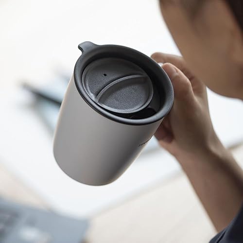 Miniatura 5 de Hario Taza aislada con tapa, 10.1 fl oz (10 oz) (gris)