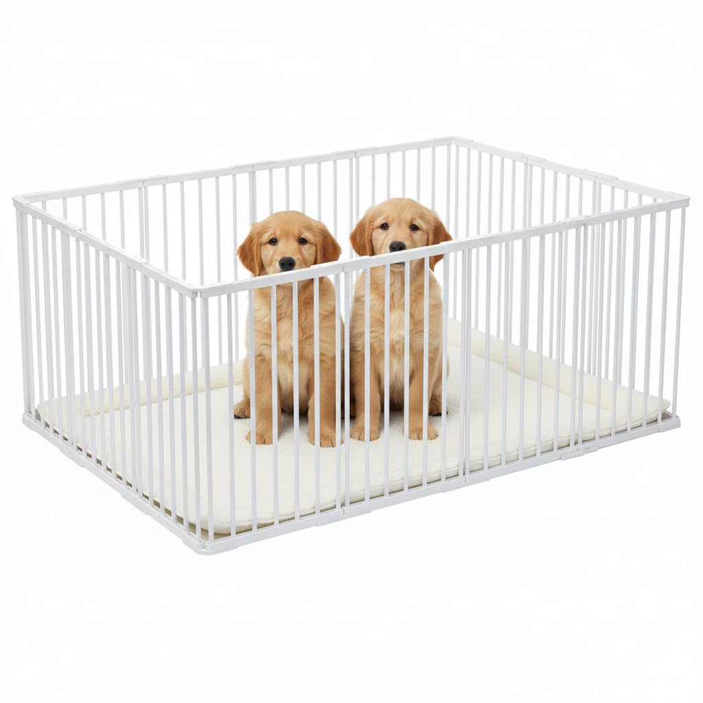 Amazon | iimono117 ペットフェンス ペットケージ 柵 室内 犬 サークル