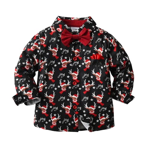 Image of Boarnseorl Baby Boys Pants Sets, Infant Long Sleeve Shirt + Pants + Bow Tie + Suspenders Outfits