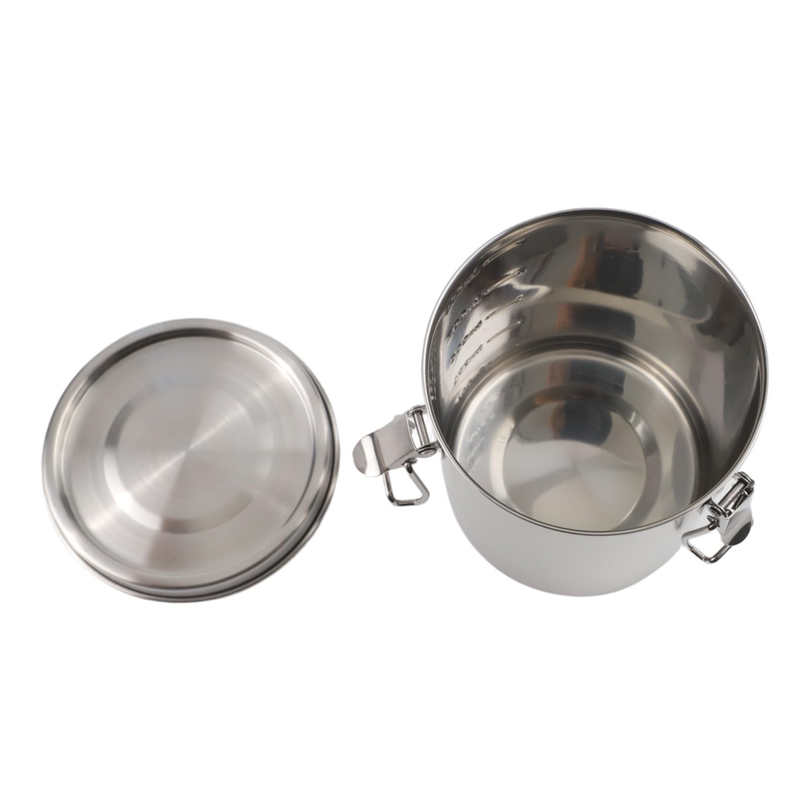 Frischhaltedose aus Edelstahl, luftdicht, mit 3 Ventildichtungen, versiegelter Behälter für Kaffeebohnen, Tee, Zucker, Mehl, Organizer, Tank, Silber (520/1000/1600/2500 ml)