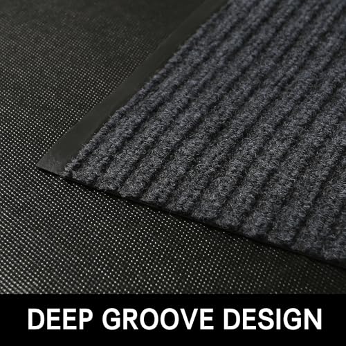 ZZHHUI Tapete de entrada de nível comercial 1,5 m x 3,5 m, tapete de entrada com padrão listrado e b