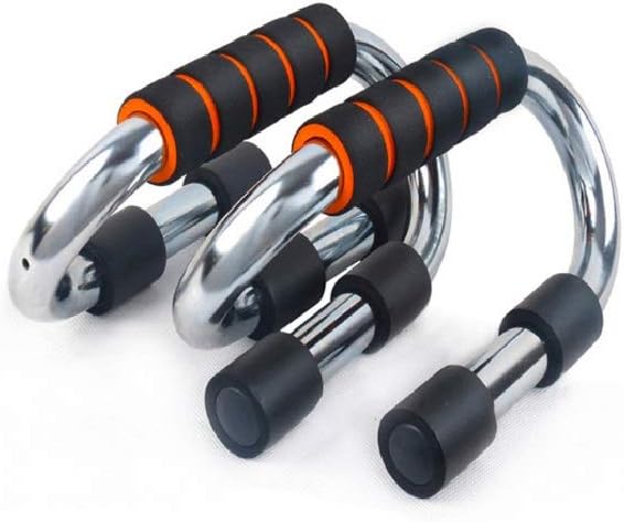 LIRUXUN Metal Push Up Bracket-Push Up Bars - Strong Chrome Steel Pushup Stands with Comfortable Foam Grip，Sturdy and Less Wrist Strain
