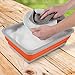 Collapsible Ice Bucket - 7.27-Liter Portable Outdoor Multi-Use Basin, Dish Tub, and Storage Basket for Camping and Tailgating by Wakeman (Orange)