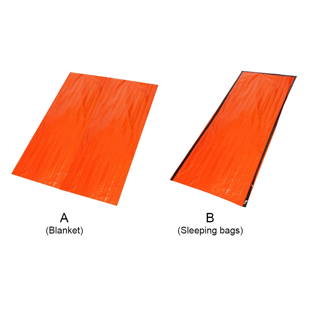 Juego de 10 sacos de dormir para exteriores, ligeros, con aislamiento térmico, manta de primeros auxilios, cálida, impermeable, kit de supervivencia, senderismo, aventura, saco de dormir