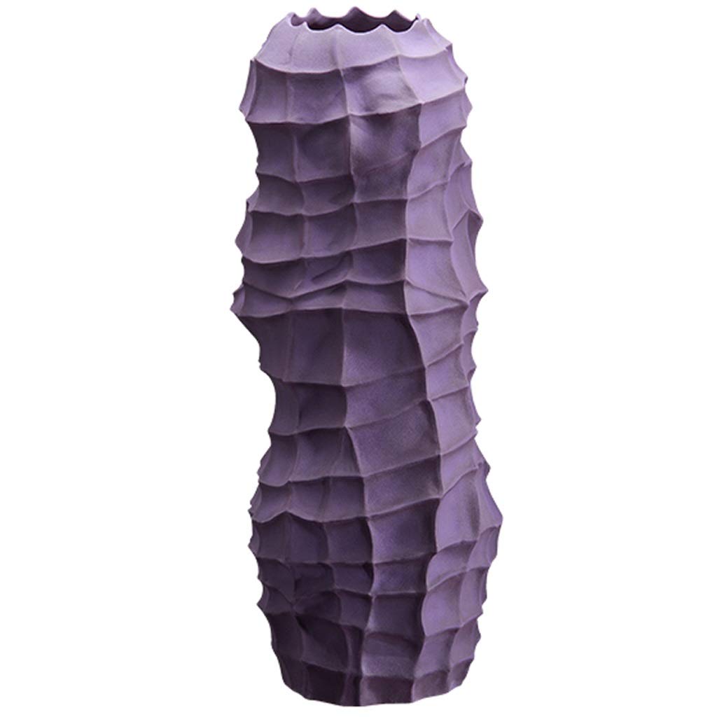 Vase en céramique violet moderne de 47cm pour décoration de salon
