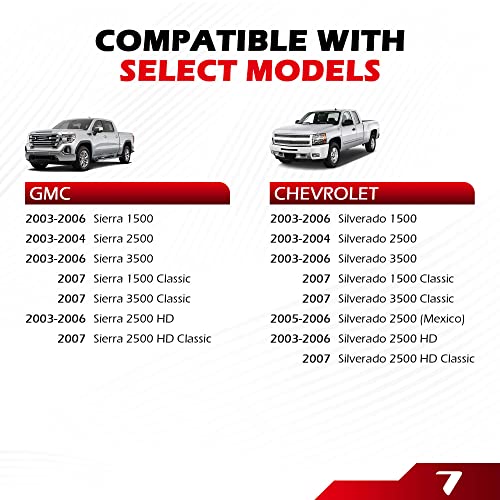 15883318 Standard Front Driver Side Master Power Window Switch And Door Lock Without Auto Folding Mirrors Fit For 2003-2007 Chevrolet Silverado, Gmc Sierra Select Models, Replaces# 920-023, Dws-226 #TOP4