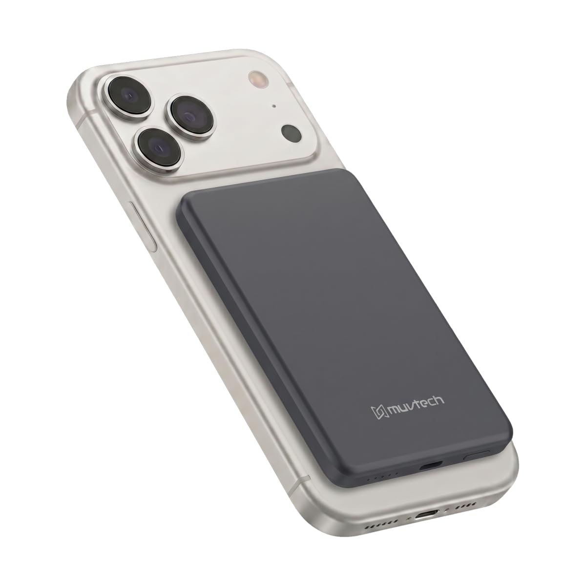 Muvtech Aeroslim 5000mAh Slimmest Magnetic Wireless Power Bank, Metal Body, Ultra Slim Mini Pocket Size, 20W Fast Charging, Type-C in/Out for iPhone, Samsung & Pixel-picture-21