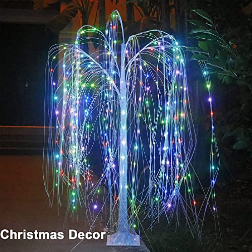 Árbol de sauce LED con mando para decoración exterior e interior de hogar 7