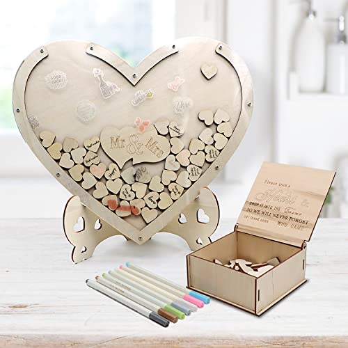 Libro Degli Ospiti Matrimonio A Forma Di Cuore In Resina – Regalo Unico E Romantico - 4