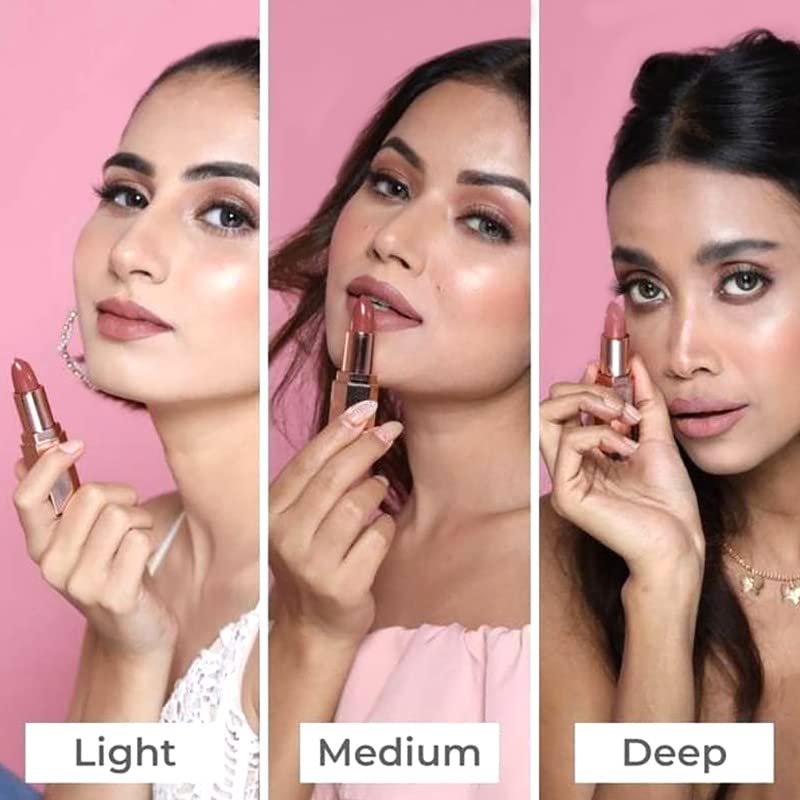 Image of PRAUSH BEAUTY (Formerly Plume) Plush Matte Lipsticks Super Light & Hydrating, Long Lasting, Rich Pigment, Smooth Soft Matte Finish, 4g (High Tea)