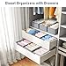 DIMJ Drawer Organizer Clothes - Small Dresser Organizer Underwear Drawer Organizer for Baby Clothes, Socks, Underwear, Bra, Belt, Tie - Grey
