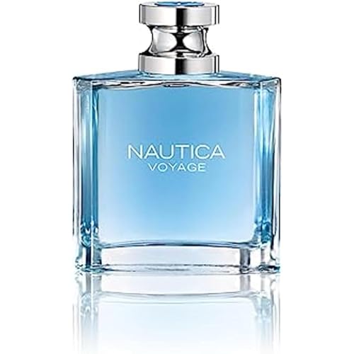 Nautica Voyage Eau De Toilette, Cologne and Fragrance For Men, Fresh, Romantic, Fruity Scent Woody, Aquatic Notes of Apple, Water Lotus, Cedarwood, and Musk Ideal Day Wear, Long Lasting 3.3Fl oz
