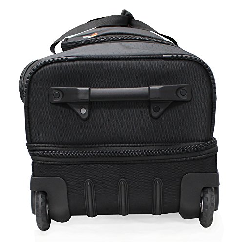 Pathfinder Gear 36 Inch Rolling Drop Bottom Duffel, Black, One Size