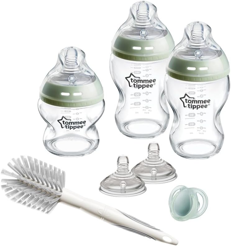 Tommee Tippee Kit de Démarrage Nouveau-nés Verre Natural Start, Biberons anti-colique 150 ml et 250 