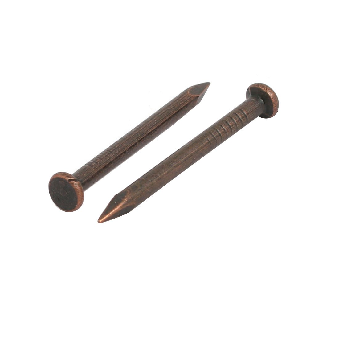 Aexit 2mmx25mm Carbon fastener Steel Point Tip Cement Nail Copper Tone 30pcs Model:71as325qo353