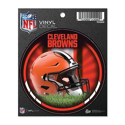 cleveland browns nfl team football helmet images Rico Industries Round Color Vinyl Decal : Sports & Outdoors themed decorations II HJC Cycling helmet 808010 Color:6