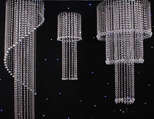 Vovov 10 Pack (1000Cm/30.5Ft) Beaded Trim Clear Crystal Garland Chandelier Octagon Beads Chain #TOP5