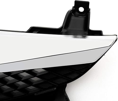 Miniatura 5 de CROSSDESIGN Upper Grill Rejilla de parachoques delantero compatible con Honda Civic Sedan 2009 2010 2011 4DR, borde cromado negro