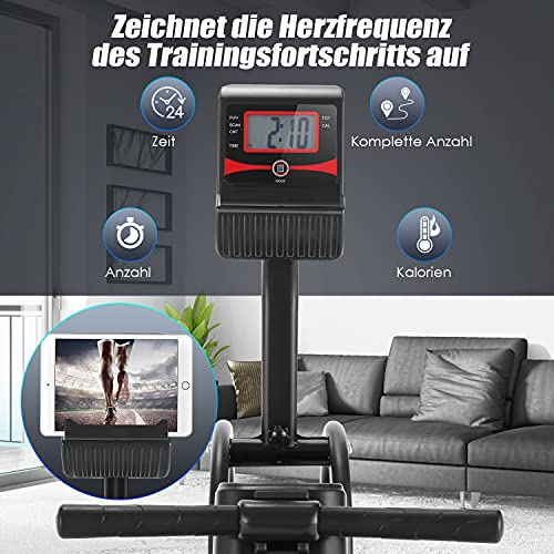 Profun Rudergerät für zuhause,2022 Rudergerät mit Tablet-Halterung & leises, Rower mit Multifunktions 10 Stufen… – Bild 4