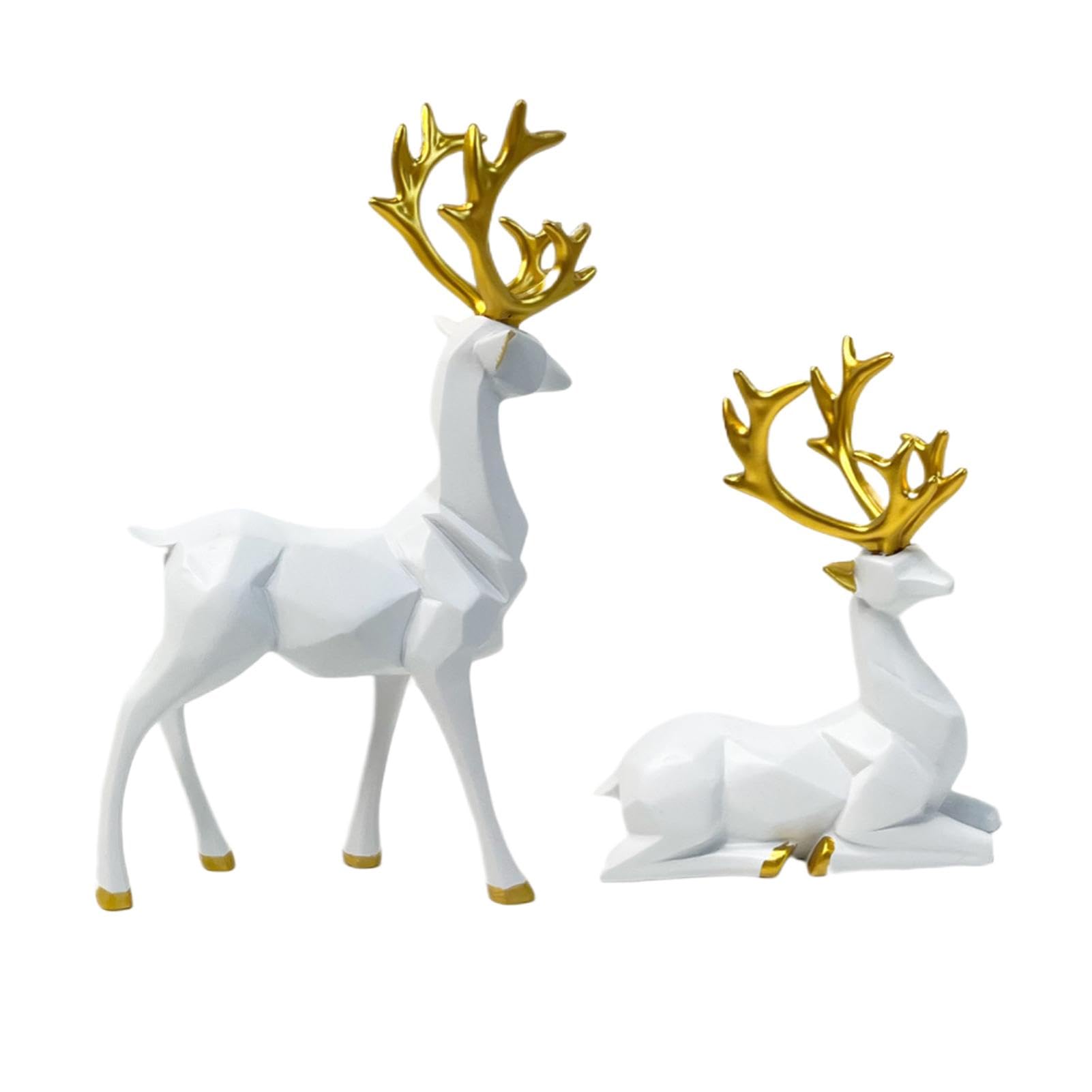 Amazon.co.jp: 鹿の像、クリスマスの鹿の置物 | クリスマストナカイの