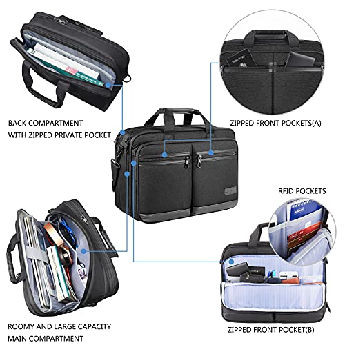 Kroser DKL-182 Laptop Bag Stylish Laptop Briefcase Fits Up To 17.3 Inch Expandable Water-Repellent Shoulder Messenger Bag Computer Bag thumb #3