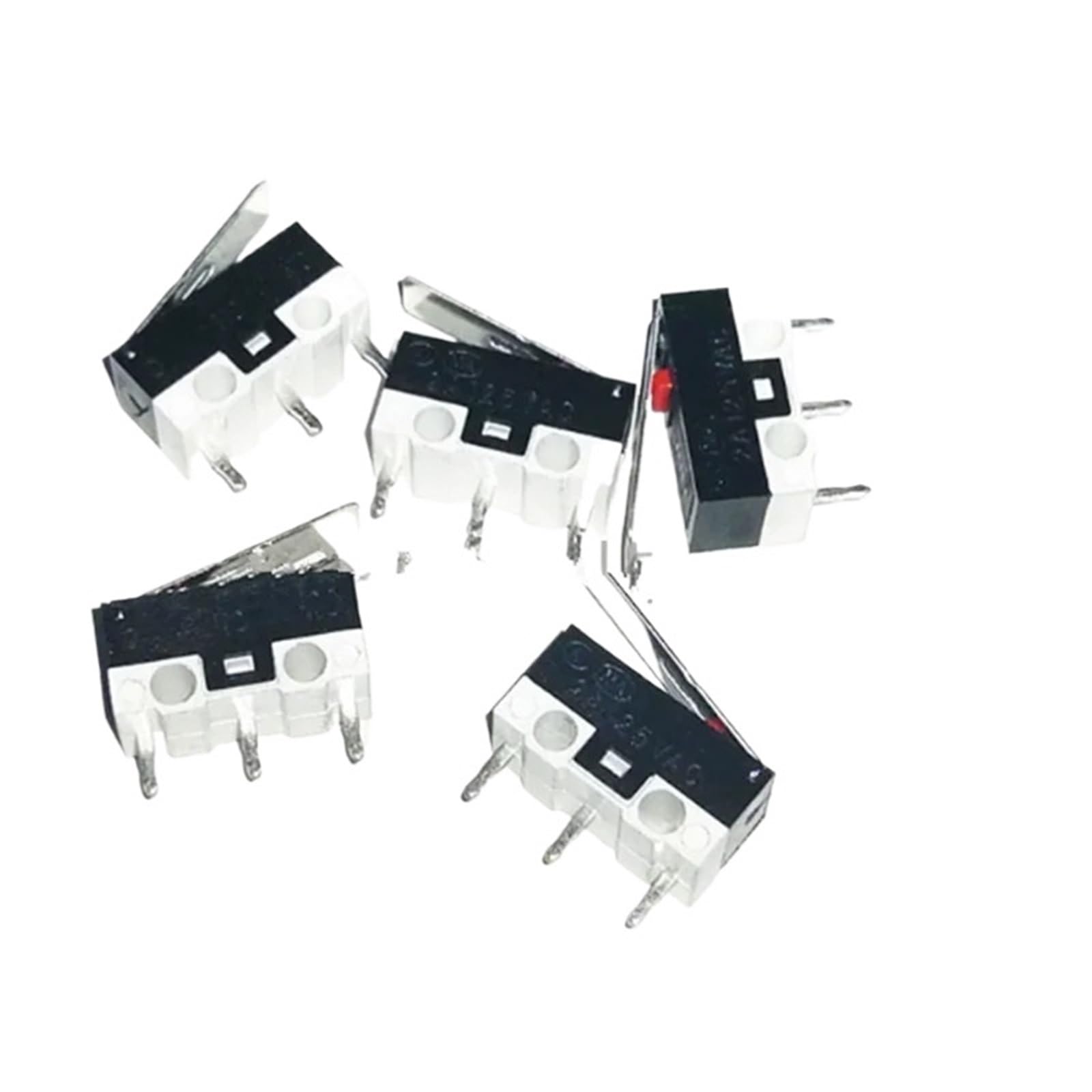 100 pièces interrupteur de souris 2A micro-interrupteur à 3 broches avec poignée 2A 125VAC YD-012-13.5-2