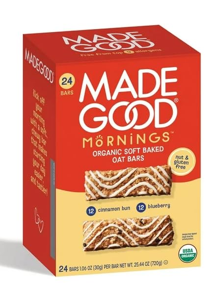 Mornings Organic Soft Baked Oat Bars, MADE GOOD Variety Pack, 24 ct.