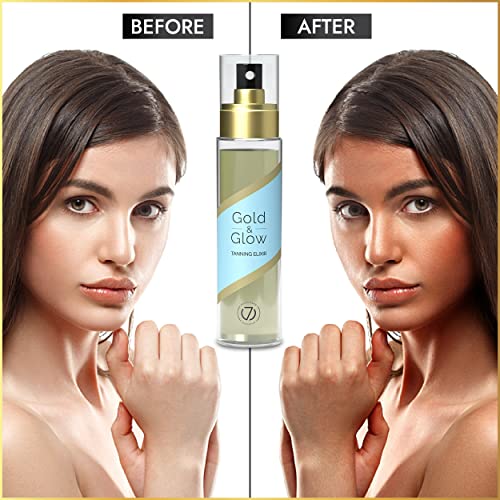 7 Suns Cosmetics Tanning Accelerator Gold & Glow Dry Oil For Indoor - Outdoor Tanning - 300X - 3.4 Fl. Oz./100 Ml #TOP5