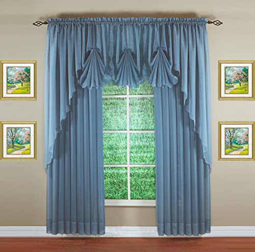 Todays-Curtain-Emelia-Original-Voile-Swagger-Pair-63-Wedge-Blue-90-W-x-63-L Todays Curtain Emelia Original Voile Swagger Pair 63 Wedge Blue 90 W x 63 L