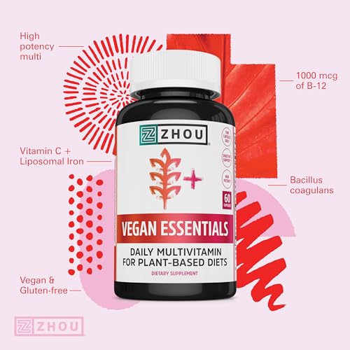 Zhou-Vegan-Essentials-Multivitamin-Supplement-B-Vitamins-Energy-Vitamin-C-Zinc-Immune-System-Function-Iodine-Thyroid-Support-Liposomal-Iron-Plant-Based-Diet-Multivitamin-60-Veg-Caps