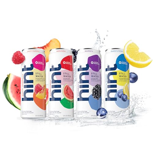 Image of Hint Canned Water, Peach Raspberry - Purified Flavored Water with Zero Calories, Natural Flavors, and Sugar Free - 12 Fl Oz Cans (Pack of 24)