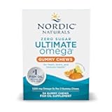 Nordic Naturals Zero Sugar Ultimate Omega Gummy Chews, Tropical Fruit, 54 Gummies, Supports Heart, Brain, and Immune Health, Non-GMO, Vegetarian, 27 Servings