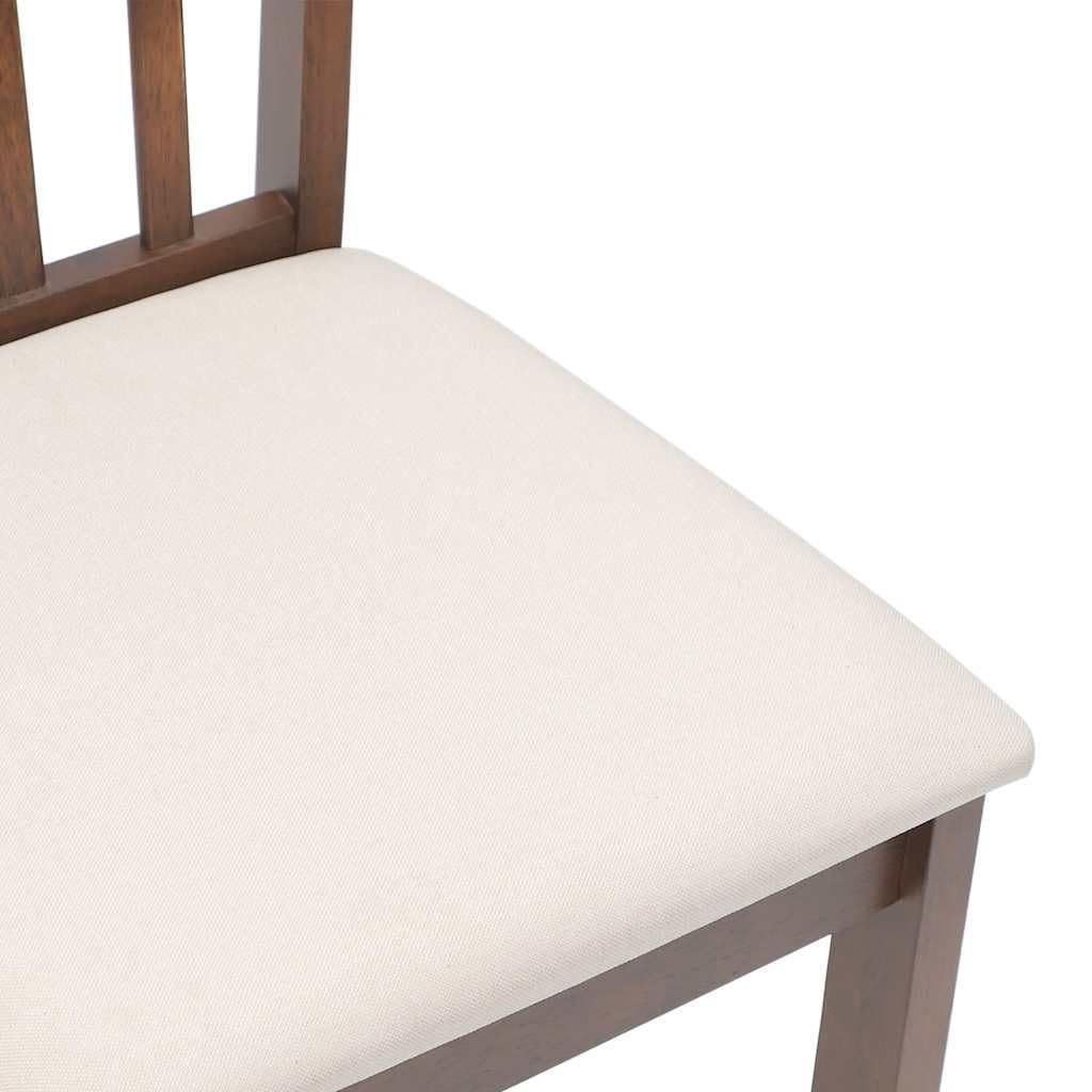 vidaXL Sedie da Pranzo con Cuscini 2pz Marrone Legno Massello di Hevea, sedia da pranzo, sedia da cucina, sedile da pranzo, sedia, sedia da soggiorno
