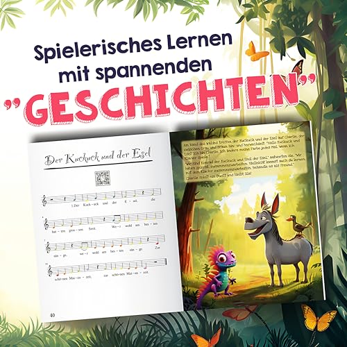 50 Klavierstücke & Geschichten mit Charlie, dem Piano-Chamäleon: spielerisch leicht Klavier lernen f